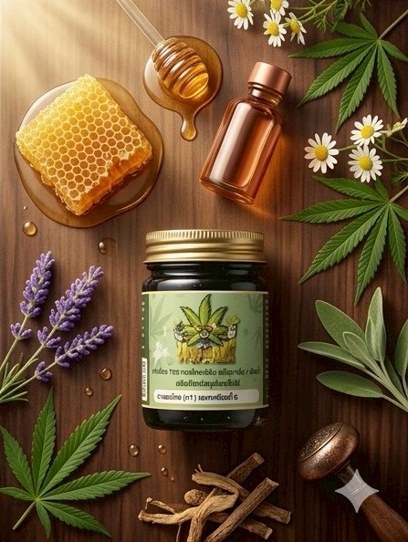 Herbal Chill Balm ยาหม่องกัญชาธรรมชาติ honey green bliss