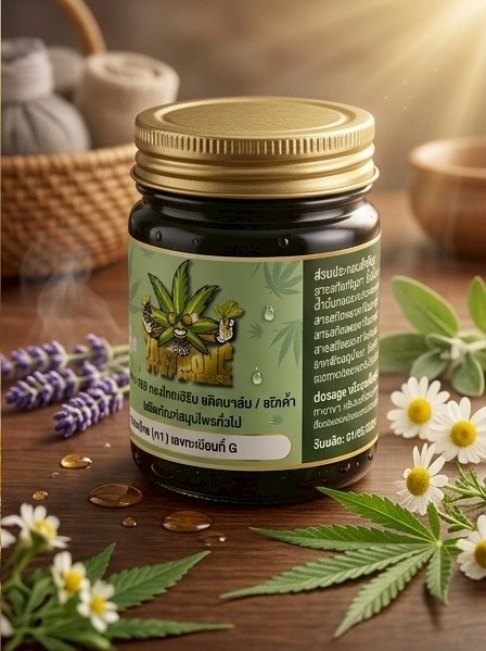 Herbal Chill Balm ยาหม่องกัญชาธรรมชาติ honey green bliss 2
