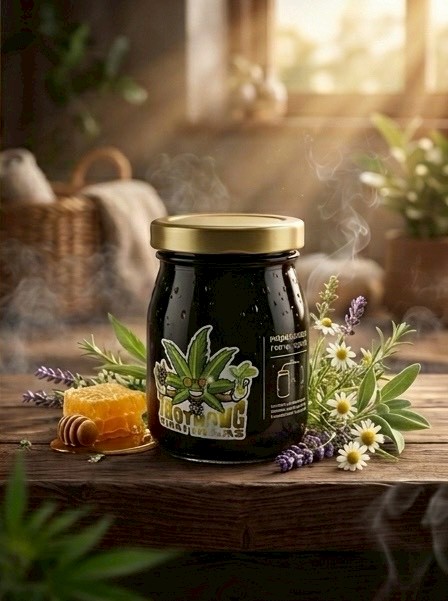 น้ำผึ้งดองกัญชา Honey Green Bliss สูตรพรีเมียม น้ำผึ้งสมุนไพรเพื่อสุขภาพ น้ำผึ้งดองกัญชา1